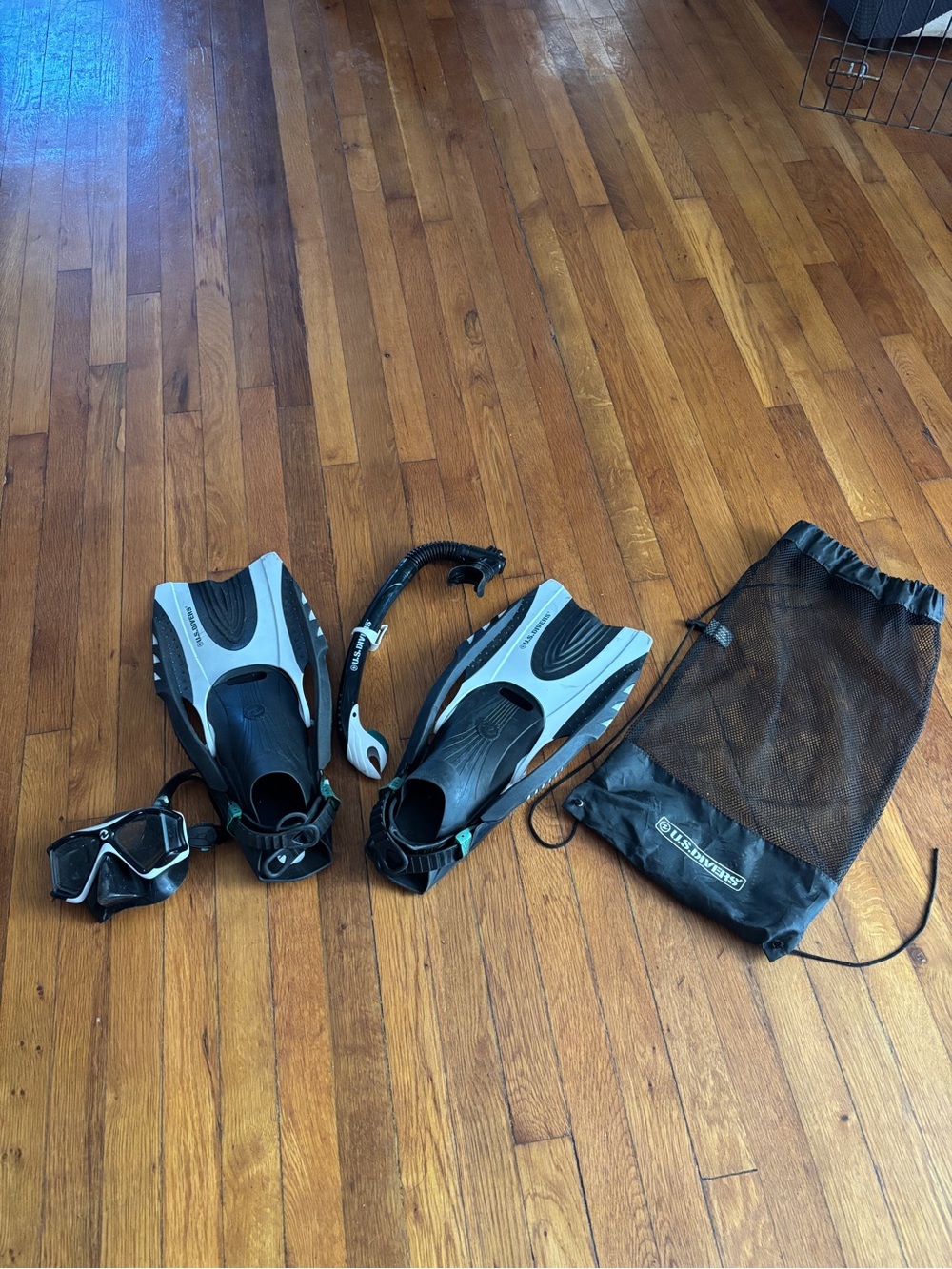 U.S Divers Black & Gray Snorkeling Set with Mask, Snorkel & Fins